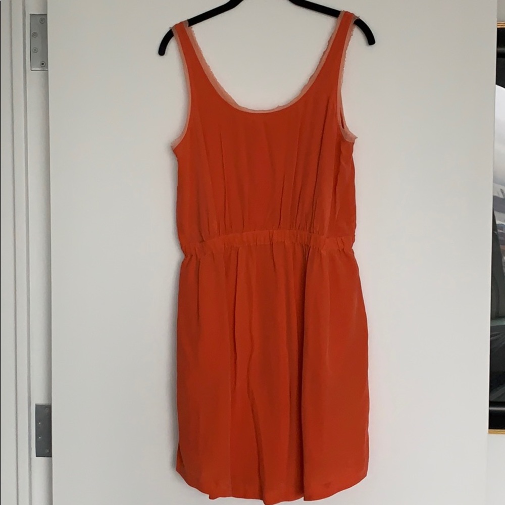 Club Monaco Silk Sleeveless Dress - Orange